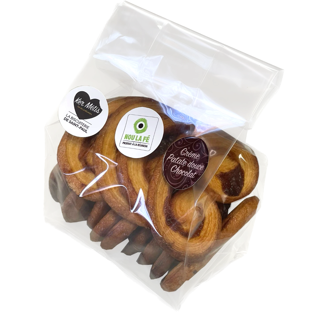Biscuits "Palmiers" crème patate douce/chocolat - 300 g
