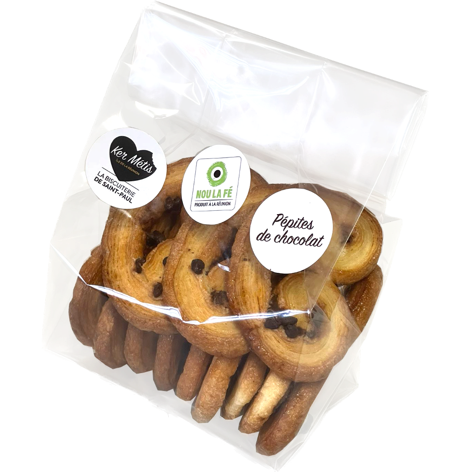 Biscuits "Palmiers" aux pépites de chocolat - 300 g