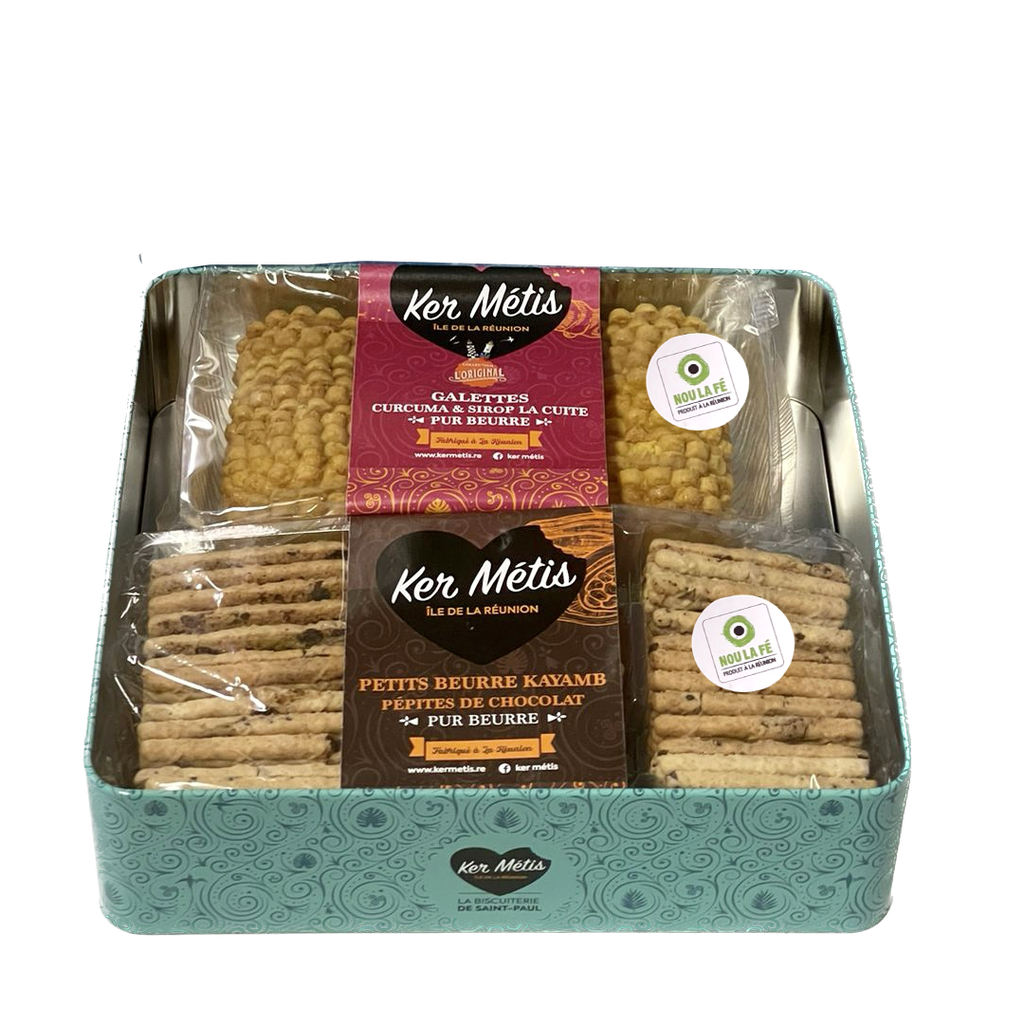 Boîte Gran-Mèr, "Île de la Réunion", assortiment  2 biscuits - 650g