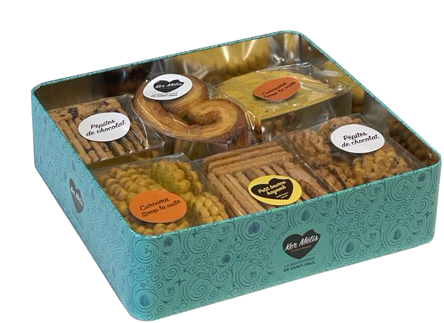 Boîte Gran-Mèr 6 biscuits ” Île de la Réunion “ 750g