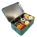 Boîte à sucre ” Île de la Réunion “, assortiment 2 biscuits et caramel au beurre salé - 440g