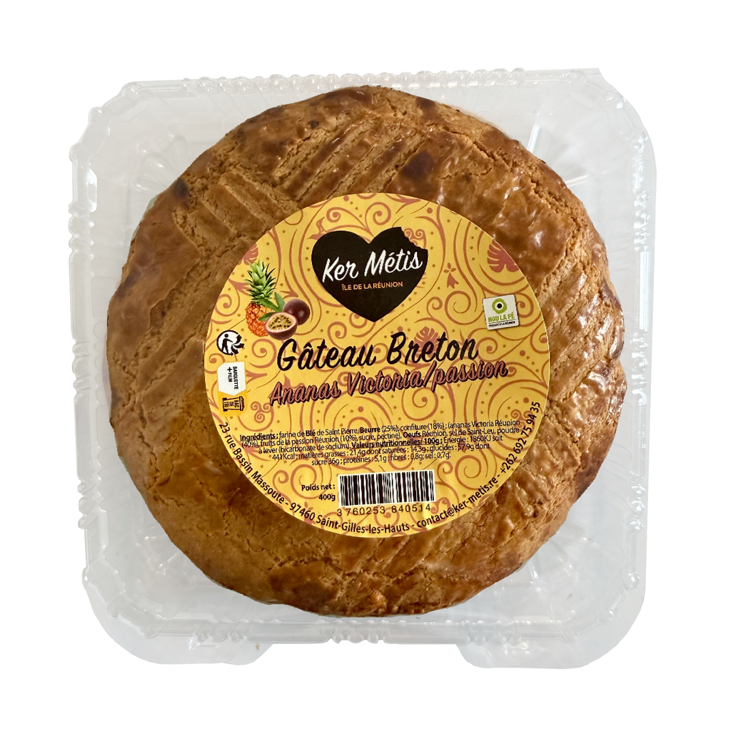 Gâteau breton ananas /passion Réunion - 400 g