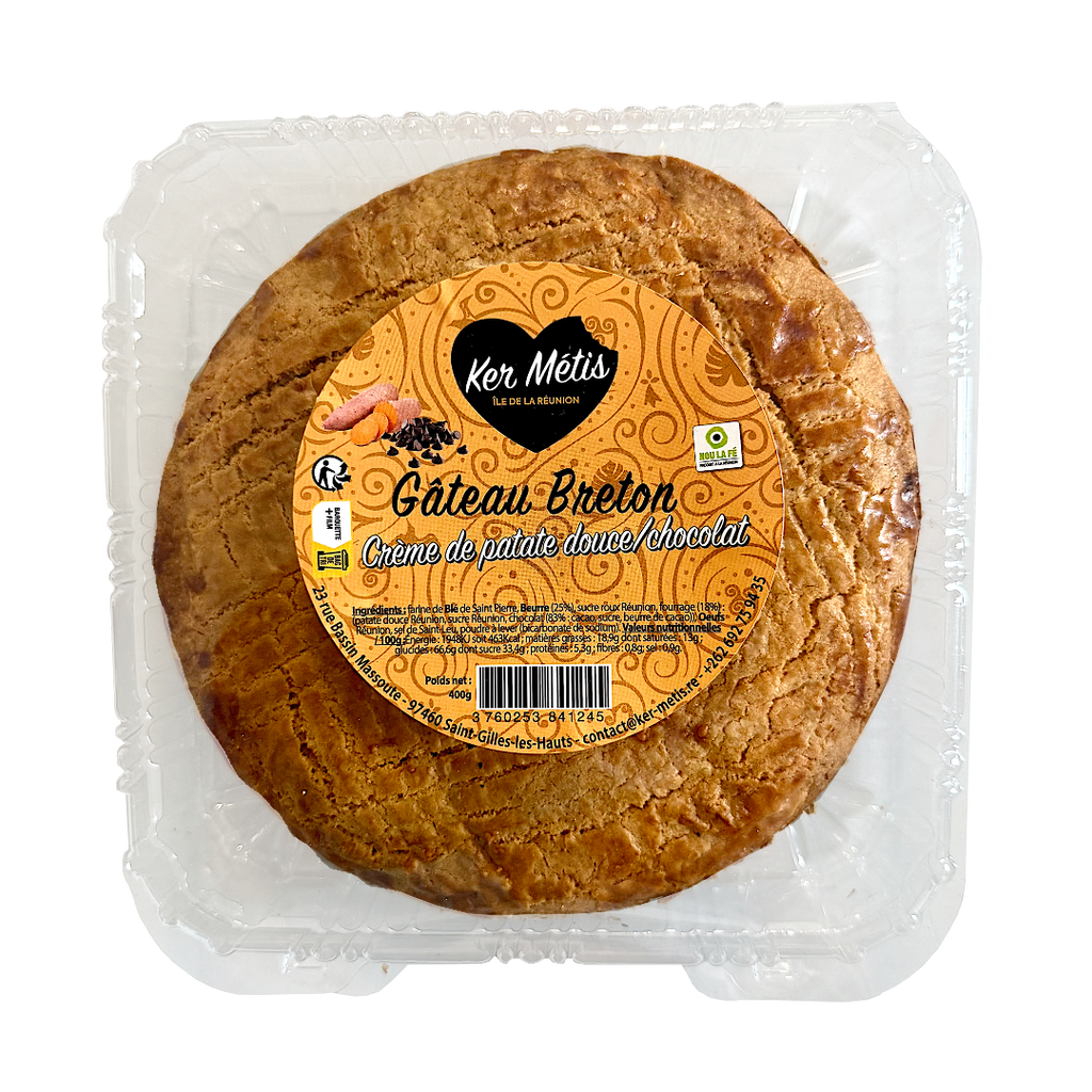 Gâteau breton crème de patate douce/chocolat - 400 g