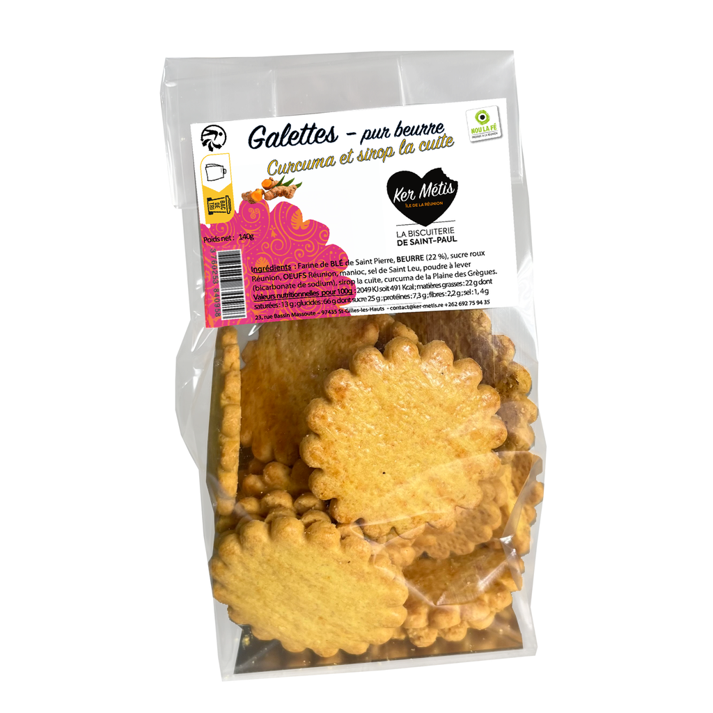 Galettes Métis curcuma et sirop la cuite – 140 g