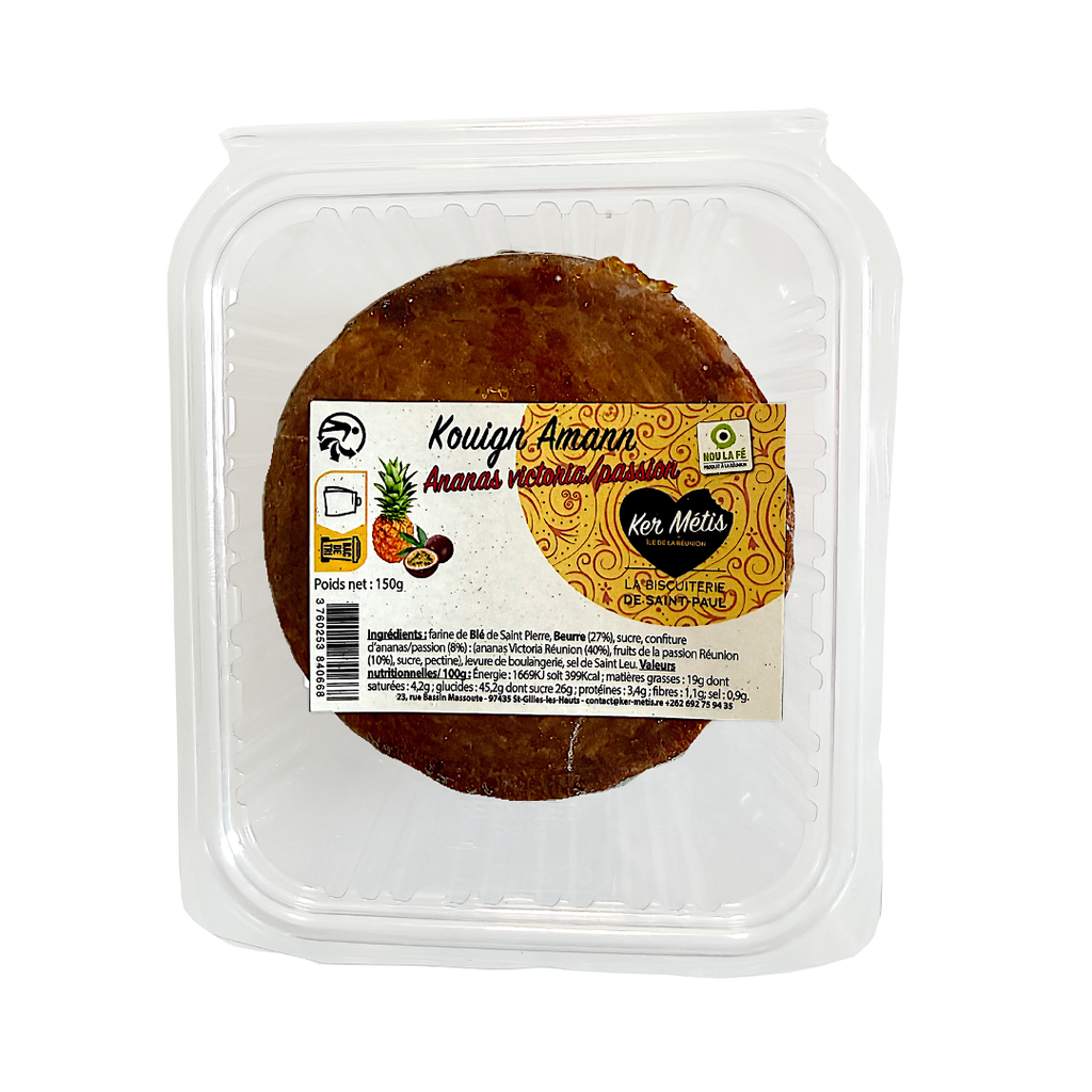 Kouign Amann ananas Victoria/passion Réunion - 2 x 75 g