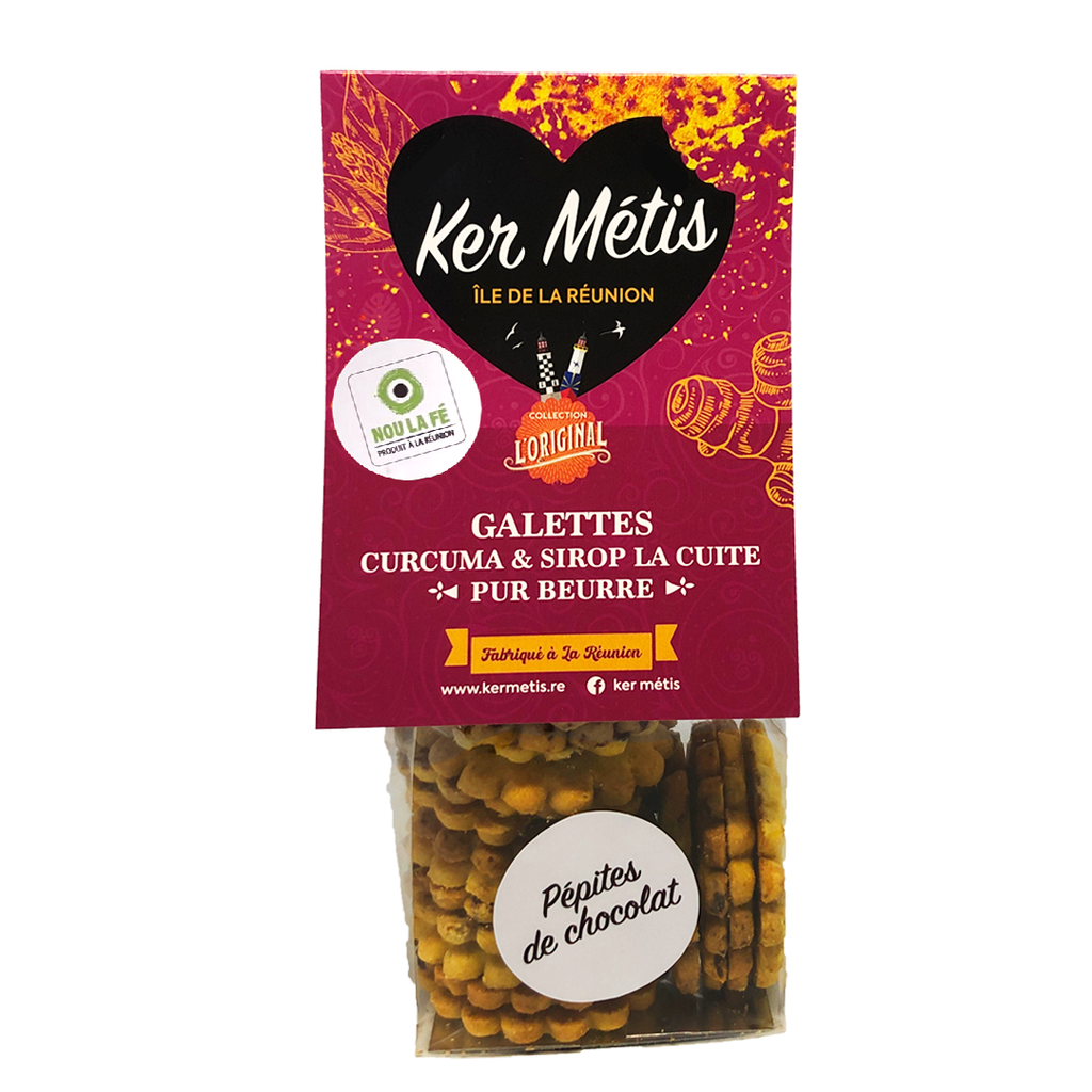 Galettes Métis curcuma, sirop la cuite et pépites de chocolat – 120 g