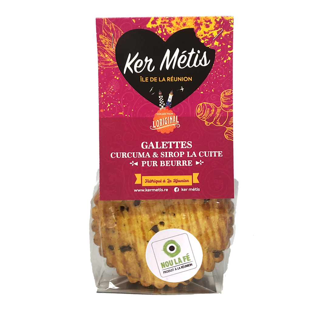 Grandes galettes curcuma, sirop la cuite et pépites de chocolat – 140 g