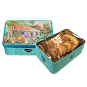 Boîte à sucre "Kaz bleue", palmiers extra pur beurre crème de patate douce chocolat- 280 g