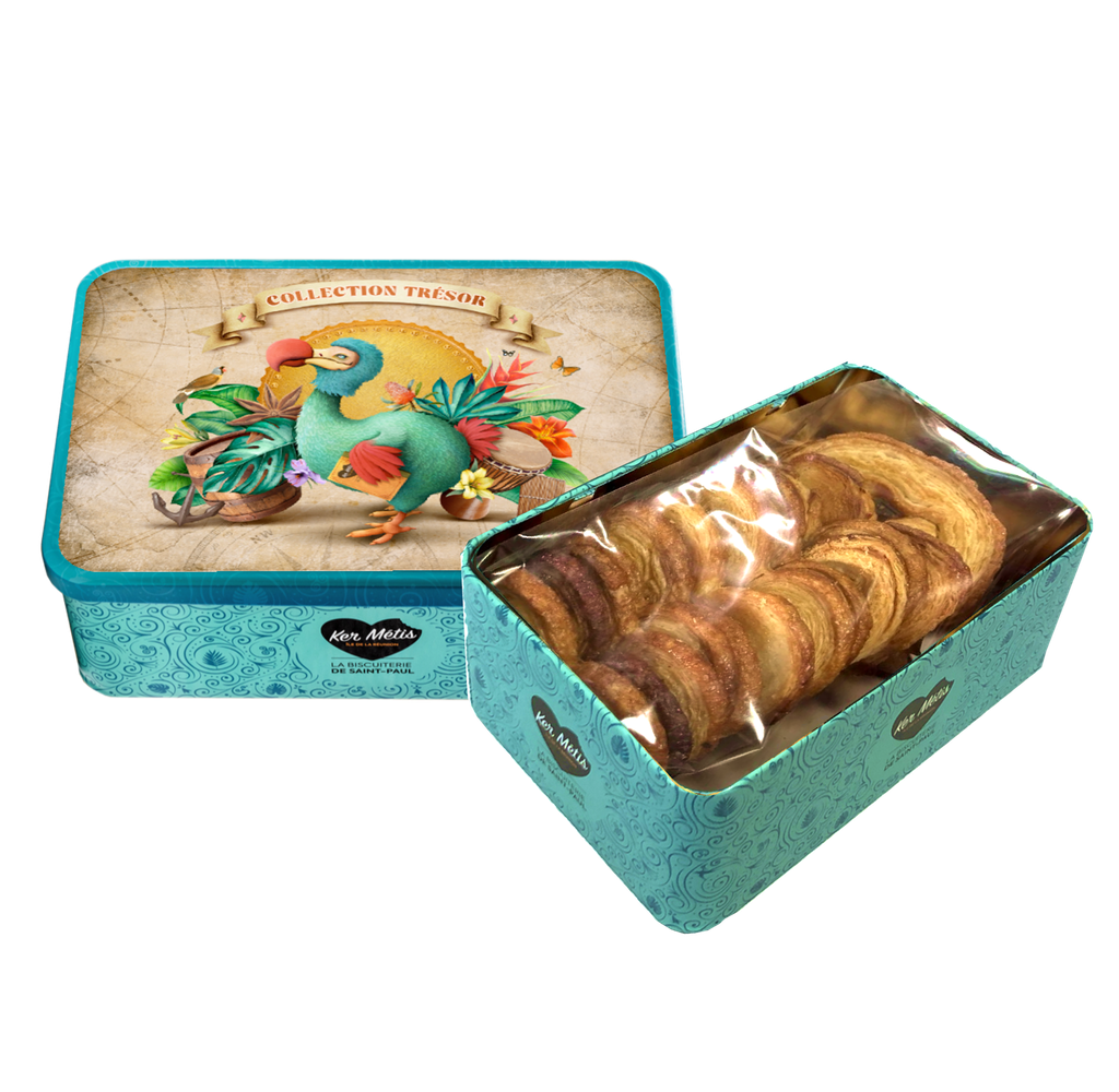 Boîte à sucre "Dodo" - palmiers extra pur beurre - 280g