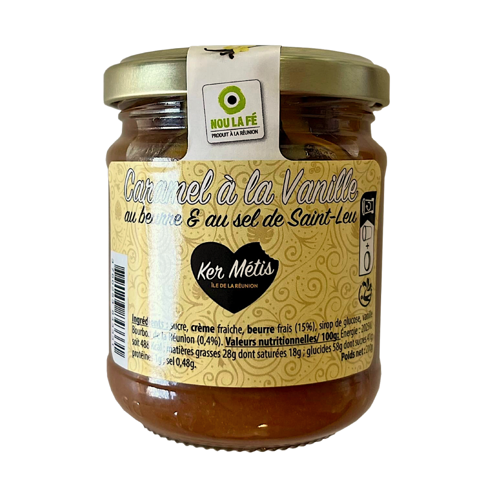 Caramel à la vanille, au beurre et au sel de Saint-Leu - 210 g