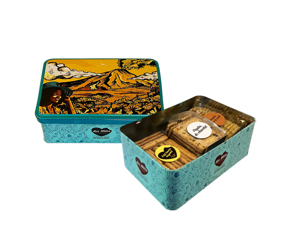 ***NOUVEAUTÉ*** Boîte à sucre "Volcan", 3 biscuits - 400 g