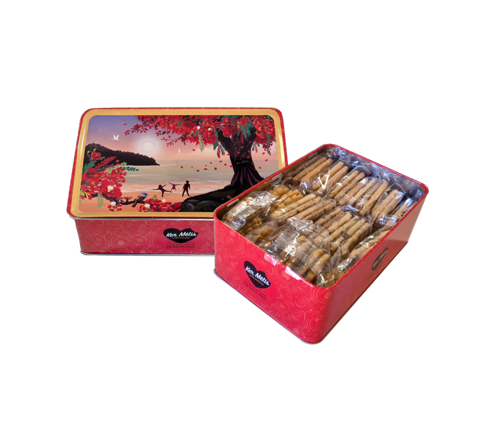 Boîte à sucre "Flamboyant", 3 biscuits - 400 g
