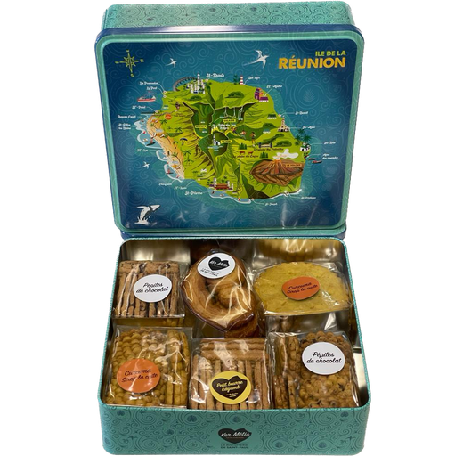 [1375] Boîte Gran-Mèr, "Île de la Réunion", assortiment de 6 biscuits - 750 g