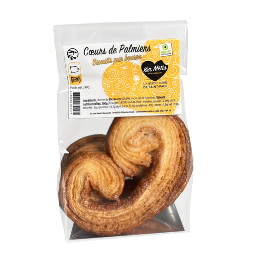 [2174] Biscuits "Coeurs de palmier" nature - 90g