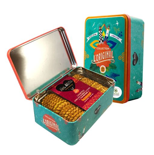 [3096] Boîte à sucre décor "L'Original", galettes curcuma et sirop la cuite - 300g
